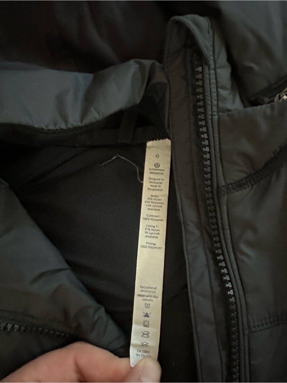 lululemon athletica Black Quilted Hooded Puffer Jacket - Picture 4 of 7